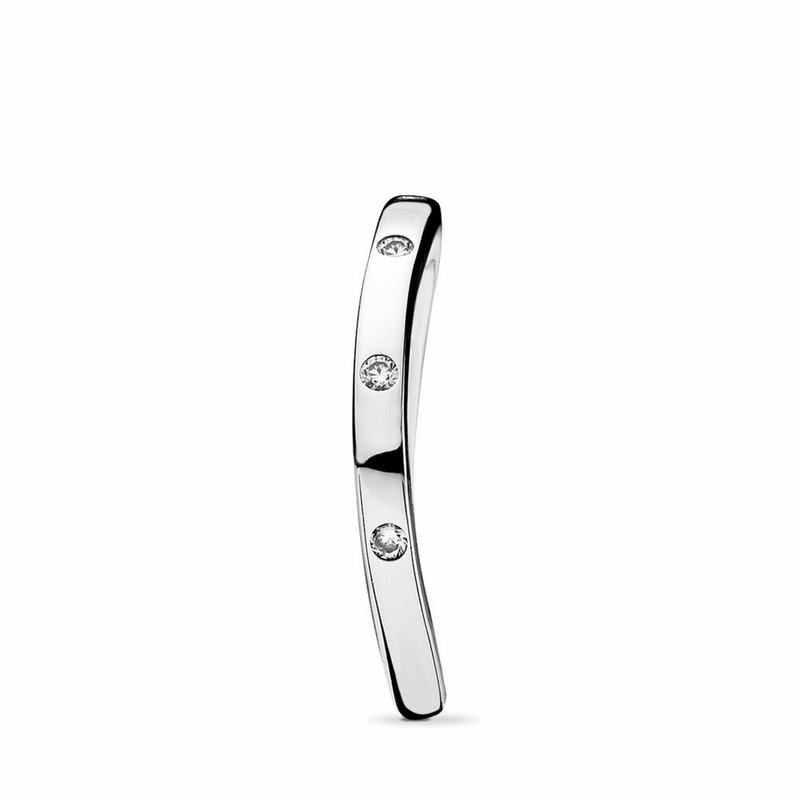 Pandora Australia Swirling Droplets Stackable Rings - Sterling Silver | FXQIMW794